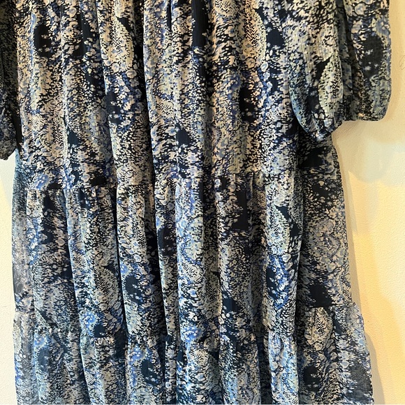 Joie Floral Layered Sheer Sleeve Flowy Dress in Parisian Paisley XL - Picture 15 of 15